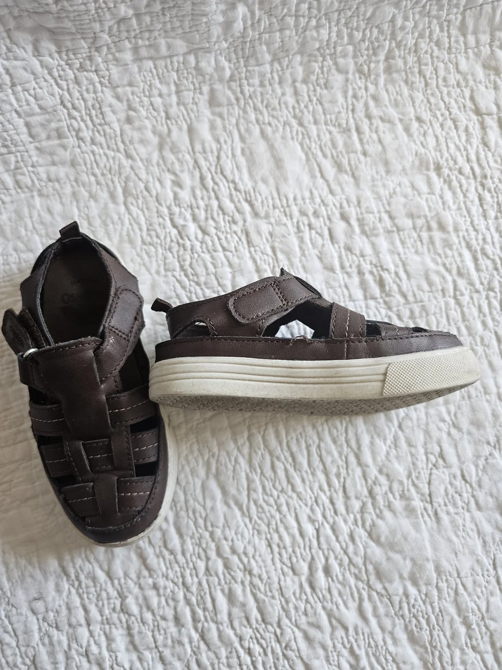 OshKosh Bagosh Kids Brown Fisherman Sandals - Comfortable Everyday Wear 9 Child
